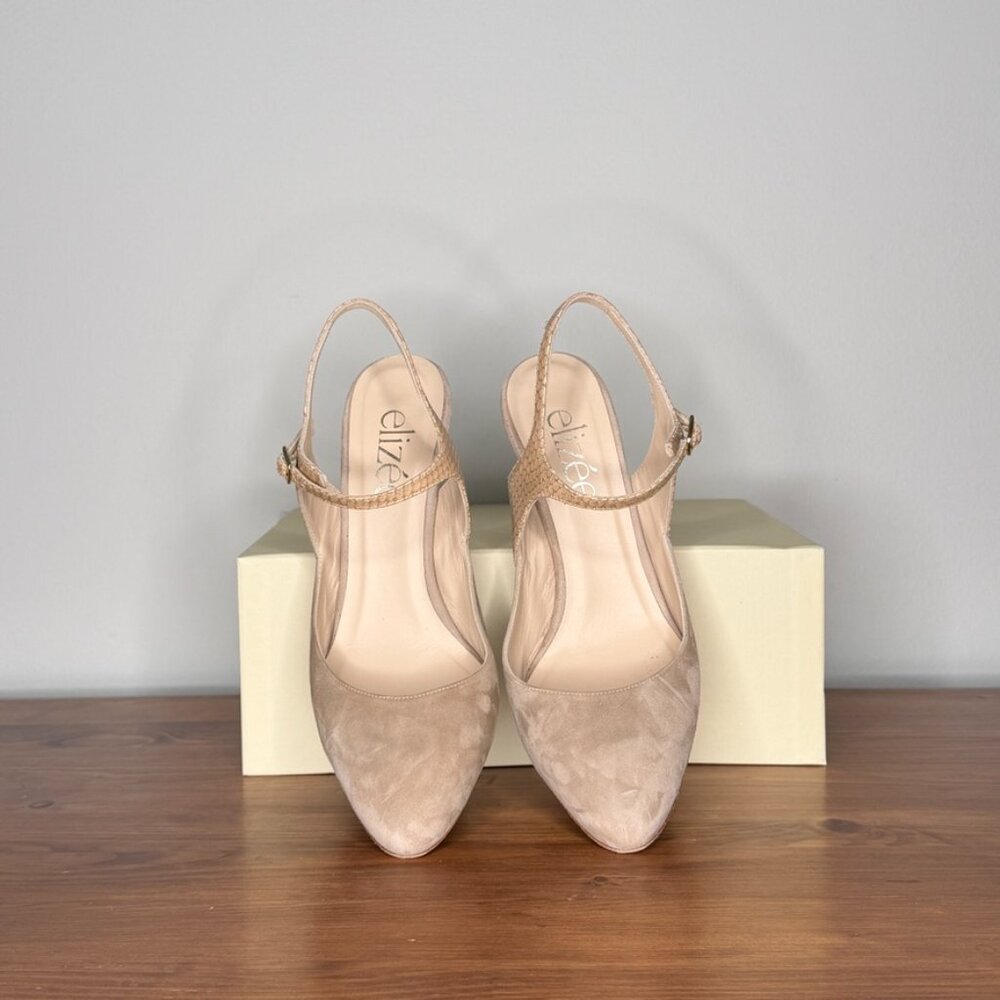 Elizee Italian Handcrafted Suede and Python Print… - image 2